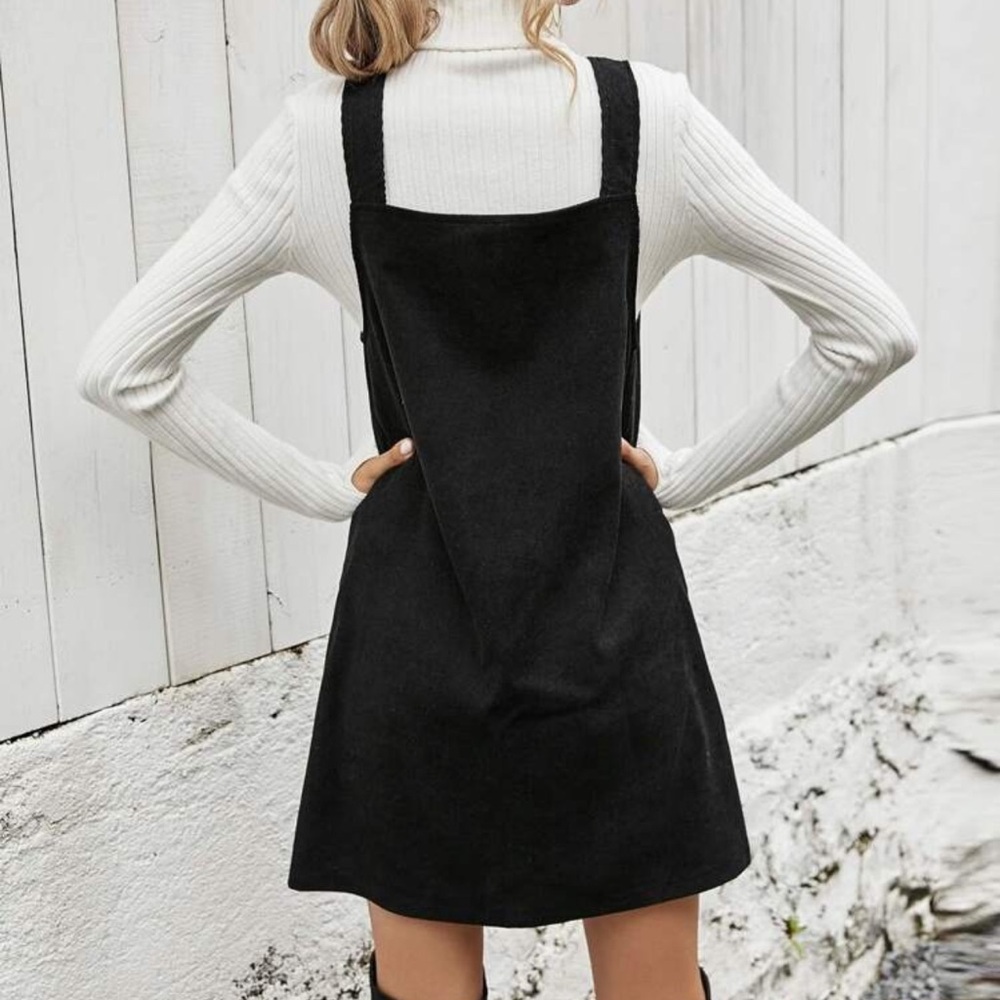 Minimalist preppy Corduroy Overall Dress (Without Top) 💙 - Picture 2 of 2